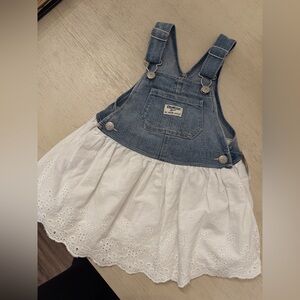 oshkosh denim eyelet dress